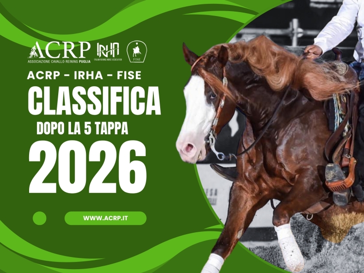 Classifica dopo il 5 show ACRP-IRHA-FISE 2026